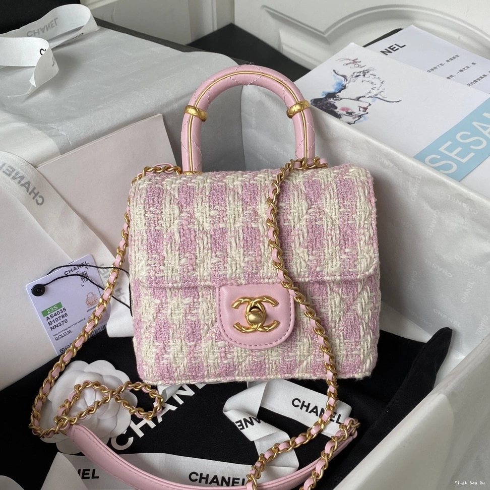 First Bag Ru WITH HANDLE TOP CHANEL BAG FLAP 0717